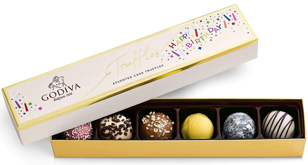 Godiva Chocolatier Assorted Dark Chocolate Truffle Gift Box for Birthday, Thank You, Anniversary, Congratulations Gift Basket Gourmet Candy with Creamy Ganache in Dark Chocolate, 12pc