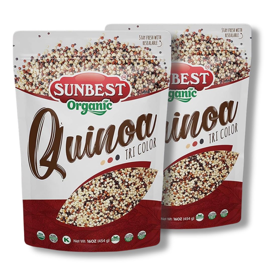 Sunbest Natural Organic Super Seeds Mix, 2-Pack – Raw Chia, Flax Seed, Hemp, Pumpkin & Sunflower Seeds – Great For Trail Mix, Smoothies & Salads – Superfood Blend Rich in Protein & Fiber (32 oz)