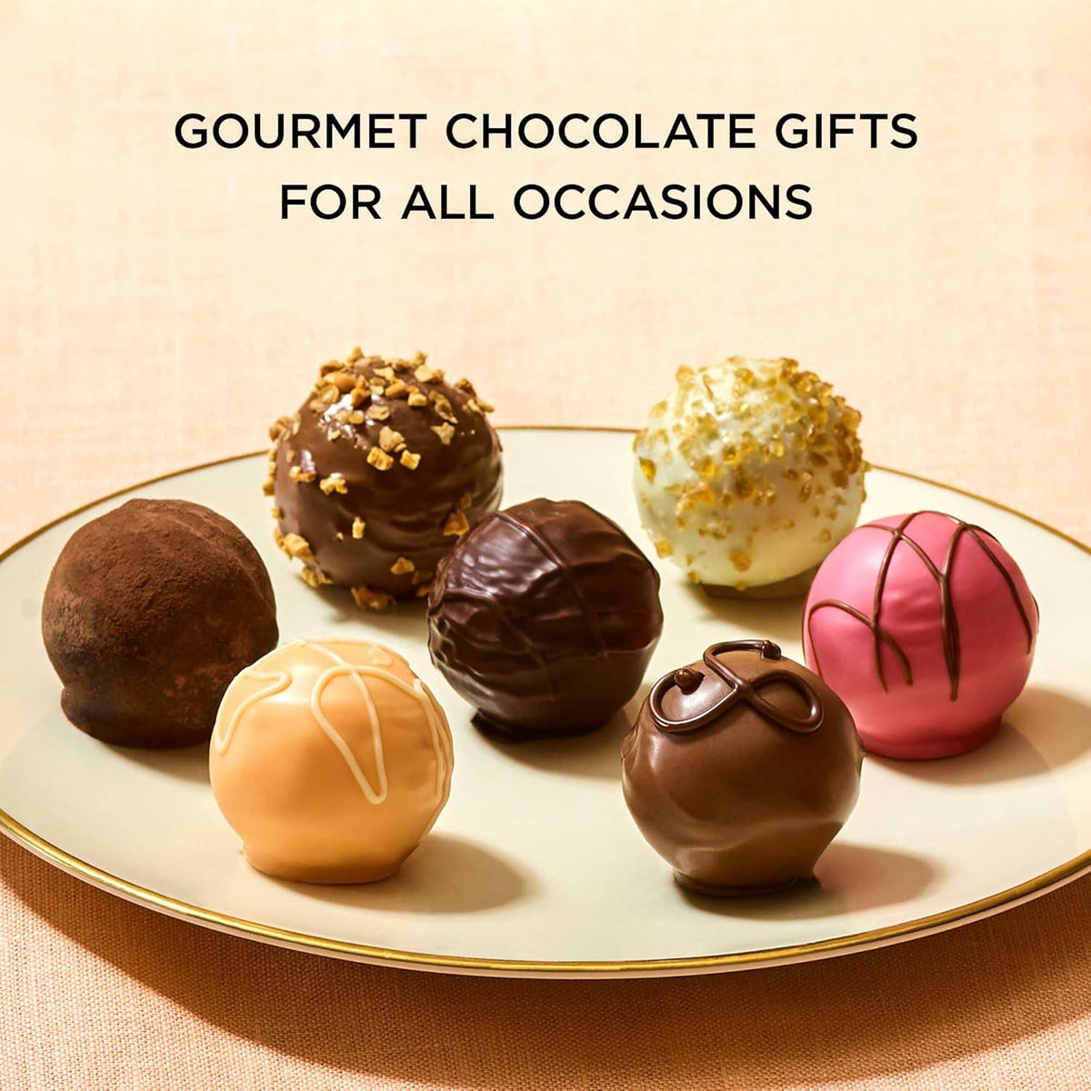 Godiva Chocolatier Assorted Dark Chocolate Truffle Gift Box for Birthday, Thank You, Anniversary, Congratulations Gift Basket Gourmet Candy with Creamy Ganache in Dark Chocolate, 12pc